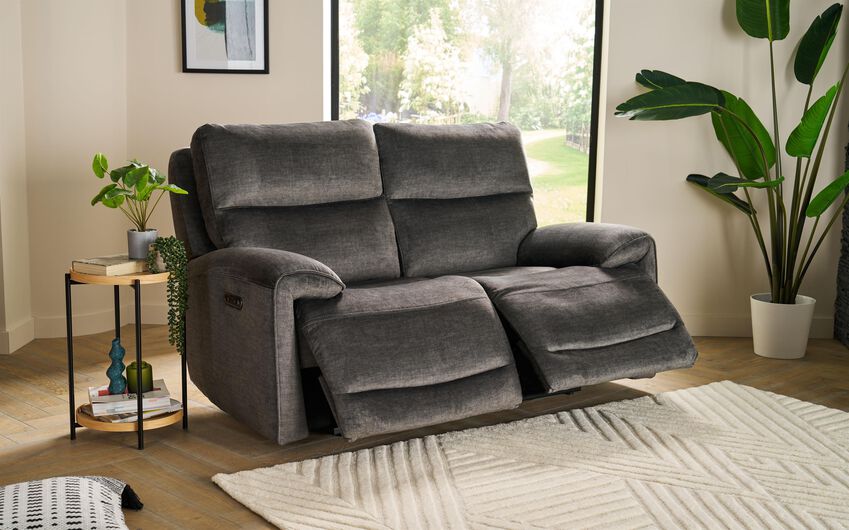 Caldbeck 2 Seater Power Recliner Power Head Tilt Lumbar & Heat