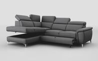 Neviano 1 Corner 2 Sofa Left Hand Facing Storage Chaise with Sliding Footrest & Manual Head Tilt | Neviano Sofa Range | ScS