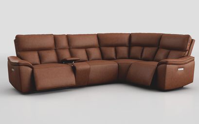 Pianello 3 Corner 1 Power Recliner Sofa with Console & Power Head Tilt | Pianello Sofa Range | ScS