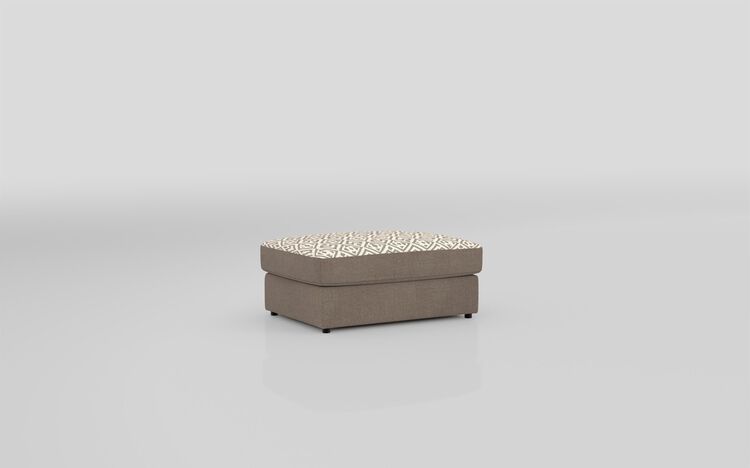 Aspen Fabric Pattern Top Banquette Footstool | Aspen Sofa Range | ScS