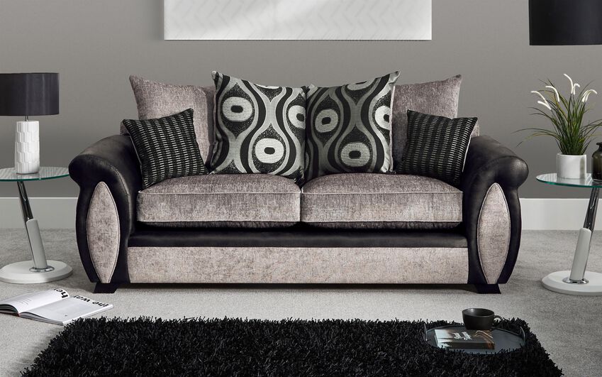 Maddie Fabric 3 Seater Scatter Back Sofa