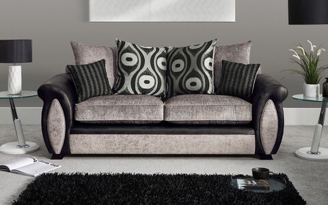 ScS Living Maddie Fabric 3 Seater Scatter Back Sofa