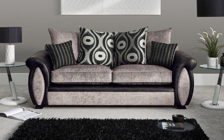 ScS Living Maddie Fabric 3 Seater Scatter Back Sofa
