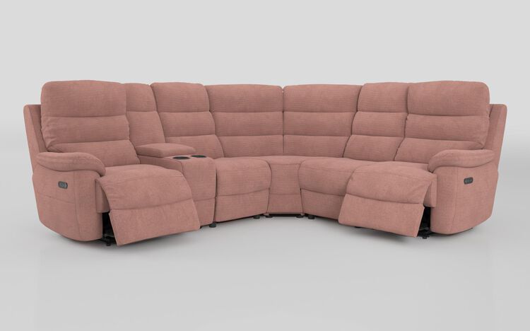Ossett 2 Corner 2 Power Sofa with Left Hand Facing Console & Head Tilt | Ossett Sofa Range | ScS