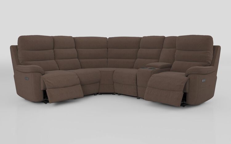 Ossett 2 Corner 2 Power Sofa with Right Hand Facing Console & Head Tilt | Ossett Sofa Range | ScS
