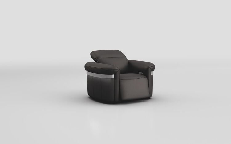 Voltana Power Recliner Chair with Manual Head Tilt, LED Lights & Silver Trim | Voltana Sofa Range | ScS