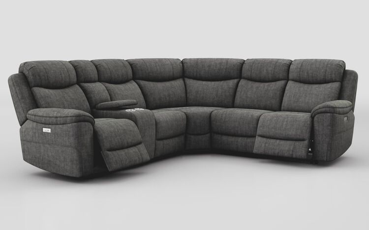Tiglio 2 Corner 2 Power Recliner Sofa with Left Hand Facing Console | Tiglio Sofa Range | ScS