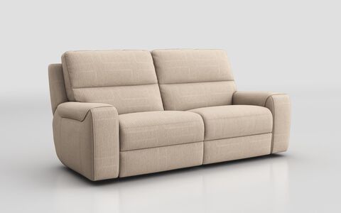 1 Brown Fabric Lugo 3 Seater Sofa