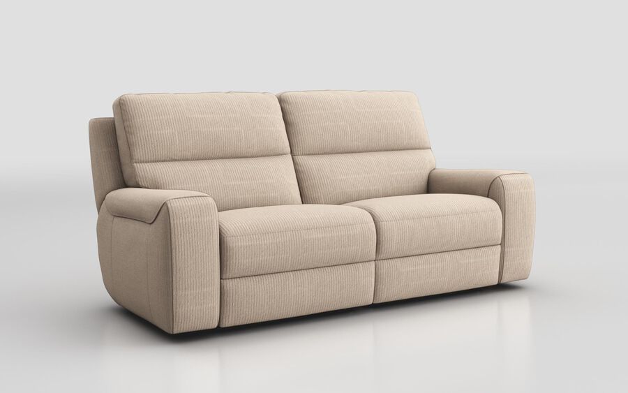 1 Brown Fabric Lugo 3 Seater Sofa