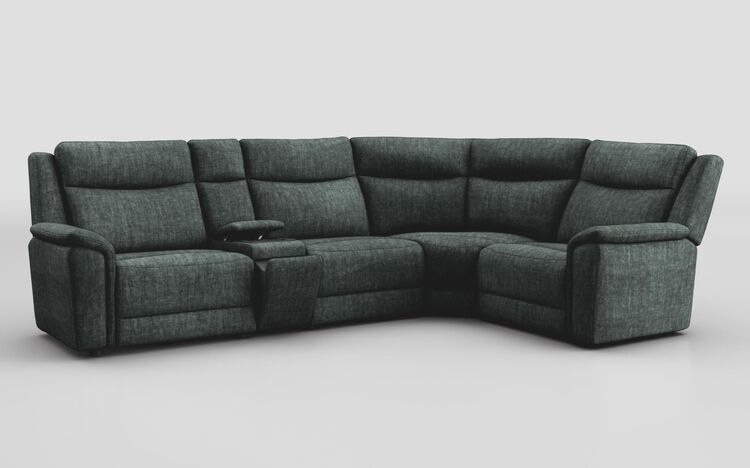 Savio 3 Corner 1 Sofa with Media Console & Black Charging Pad | Savio Sofa Range | ScS