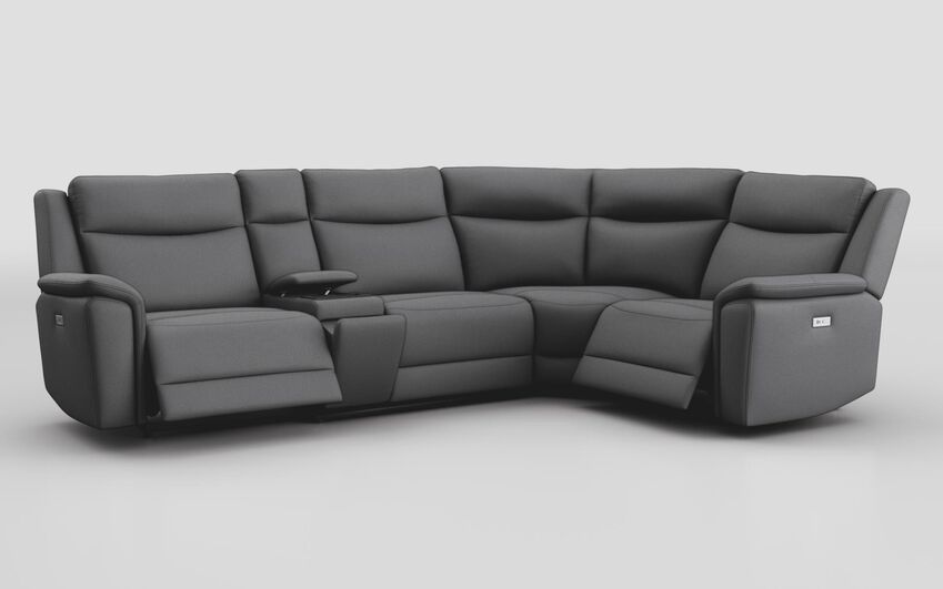 Savio Express 3 Corner 1 Power Recliner Sofa with Media Console & Black Charging Pad | poltronesofà at ScS | Quick Delivery Sofas