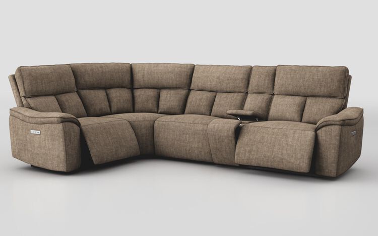 Pianello 1 Corner 3 Power Recliner Sofa with Console & Power Head Tilt | Pianello Sofa Range | ScS