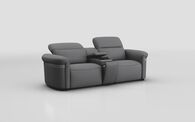 Voltana 3 Seater Sofa with Console, Manual Head Tilt & Silver Trim | Voltana Sofa Range | ScS