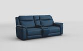 Savio 3 Seater Sofa with Media Console & Silver Charging Pad