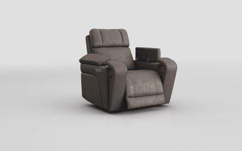 4 Cream Fabric Adstock Power Recliner Chair With Power Head Tilt