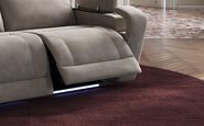 Adstock 3 Seater Power Recliner Sofa with Power Head Tilt, Lumbar, Massage, Audio, Heat & LED Lights