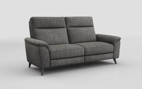 4 Black Fabric Saliceto 3 Seater Sofa