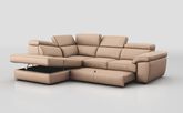 Bagnara 1 Corner 2 Left Hand Facing Storage Chaise with Sliding Footrest & Manual Head Tilt
