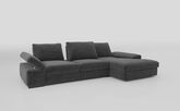 Savazza 4 Seater Sofa with Adjustable Back Rest Right Hand Facing Lounger
