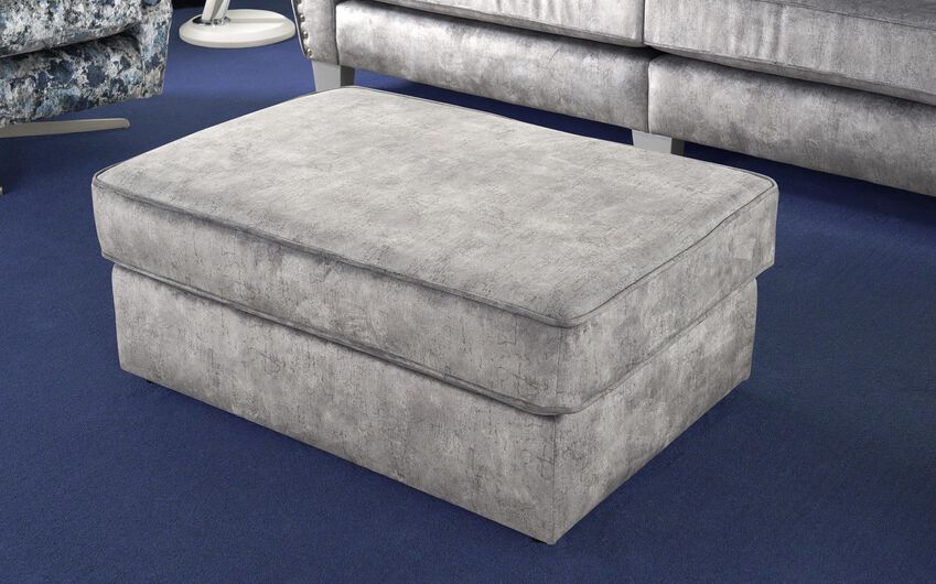Esme Fabric Plain Top Banquette Footstool