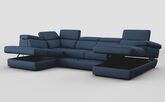 Bagnara Corner Sofa with RHF Storage Lounger, LHF Chaise, Sliding Footrest & Manual Head Tilt