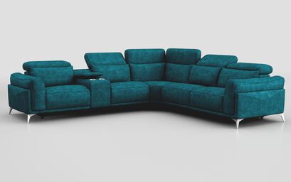 Gattolino 2 Corner 2 Static Sofa with Manual Head Tilt & Console | Gattolino Sofa Range | ScS