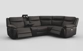 Villa 3 Corner 1 Power Recliner Sofa & Console with Lights