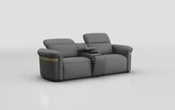 Voltana 3 Seater Sofa with Console, Manual Head Tilt & Gold Trim | Voltana Sofa Range | ScS