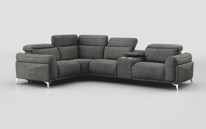 Gattolino 1 Corner 2 Static Sofa with Manual Head Tilts & Console | Gattolino Sofa Range | ScS