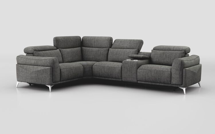 Gattolino 1 Corner 2 Static Sofa with Manual Head Tilts & Console | Gattolino Sofa Range | ScS