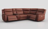 Savio 3 Corner 1 Power Recliner Sofa with Media Console & Black Charging Pad