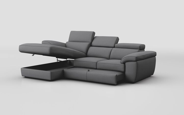 Bagnara 3 Seater Sofa with Left Hand Facing Lounger, Sliding Footrest & Manual Head Tilt | Bagnara Sofa Range | ScS