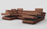 Bagnara Corner Sofa RHF Storage Lounger, LHF Chaise, Sliding Footrest, Head Tilt & Ottoman