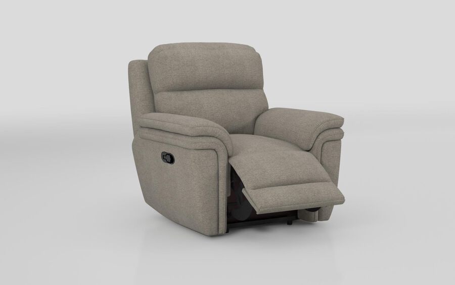 3 Brown Fabric Maer Manual Recliner Chair