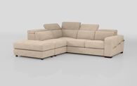 Melizzano 2 Corner 2 Sofa with Sliding Footrest, Left Hand Facing Chaise with Pockets & Ottoman | Melizzano Sofa Range | ScS