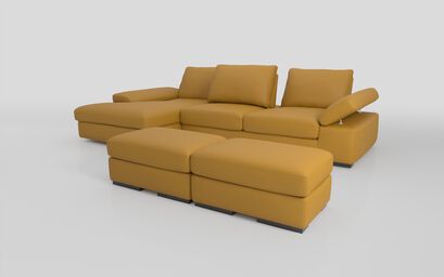 Savazza 4 Seater Sofa with Left Hand Facing Lounger & Two Ottoman Footstools | Savazza Sofa Range | ScS
