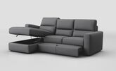 Loiano 3 Seater Sofa with Left Hand Facing Lounger & Sliding Footrest
