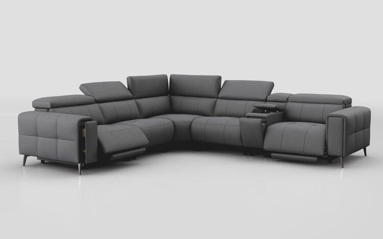 Casetti 2 Corner 2 Power Recliner Sofa Right Hand Facing Console with Power Head Tilt & Storage Arm | Casetti Sofa Range | ScS