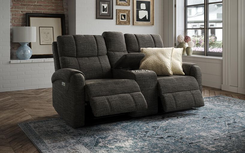 Calisese 2 Seater Power Recliner Sofa with Console