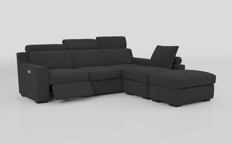 Crostolo 3 Corner 1 Left Hand Facing Power Recliner and Right Hand Facing Chaise Sofa with Ottoman | Crostolo Sofa Range | ScS