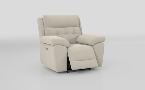 4 Cream Fabric Belford Power Recliner Chair