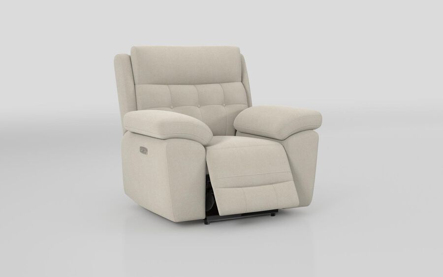 4 Cream Fabric Belford Power Recliner Chair