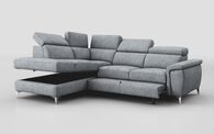 Neviano 1 Corner 2 Sofa Left Hand Facing Storage Chaise with Sliding Footrest & Manual Head Tilt | Neviano Sofa Range | ScS