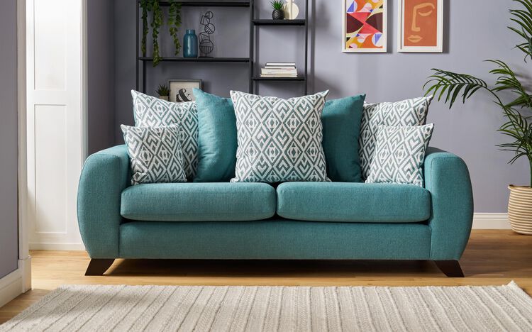 Aspen Fabric 4 Seater Scatter Back Sofa | Aspen Sofa Range | ScS