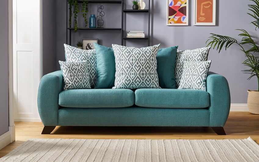 Aspen Fabric 4 Seater Scatter Back Sofa
