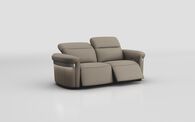 Voltana 3 Seater Power Recliner Sofa with Manual Head Tilt, LED Lights & Silver Trim | Voltana Sofa Range | ScS