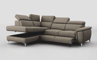 Neviano 1 Corner 2 Sofa Left Hand Facing Storage Chaise with Sliding Footrest & Manual Head Tilt | Neviano Sofa Range | ScS