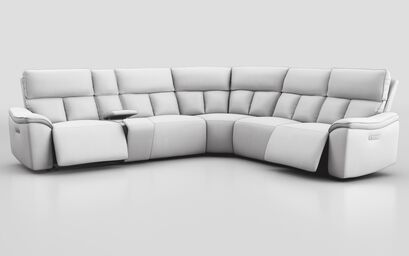 Pianello 3 Corner 3 Power Recliner Sofa with Console & Power Head Tilt | Pianello Sofa Range | ScS