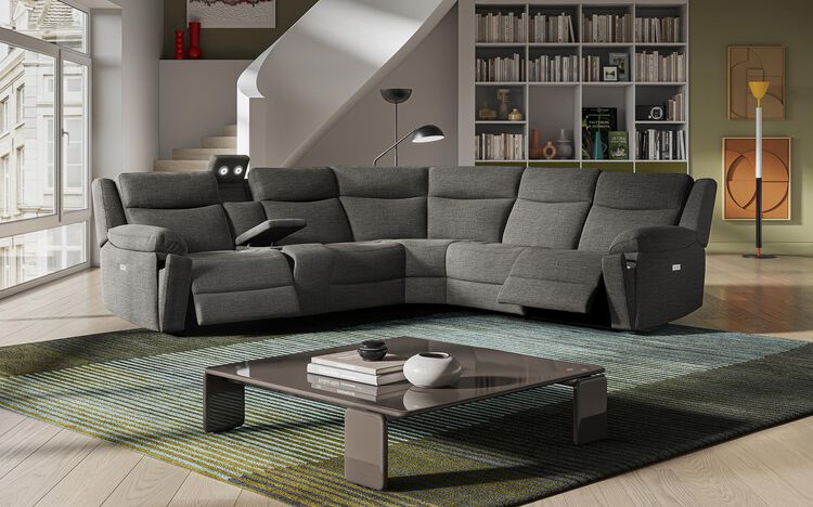 Villa 3 Corner 3 Power Recliner Sofa & Console with Lights | Villa Sofa Range | ScS
