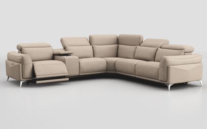 Gattolino 2 Corner 1 Power Recliner Sofa with Manual Head Tilt & Console | Gattolino Sofa Range | ScS